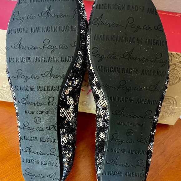 ♥️ SALE ✅ AMERICAN RAG CIE 1984  GLITTER FLAT SHOES - Picture 4 of 10